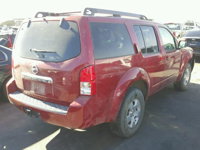 5N1AR1NN6BC622054 - 2011 NISSAN PATHFINDER RED photo 4