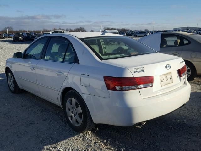 5NPET46F38H384516 - 2008 HYUNDAI SONATA GLS WHITE photo 3