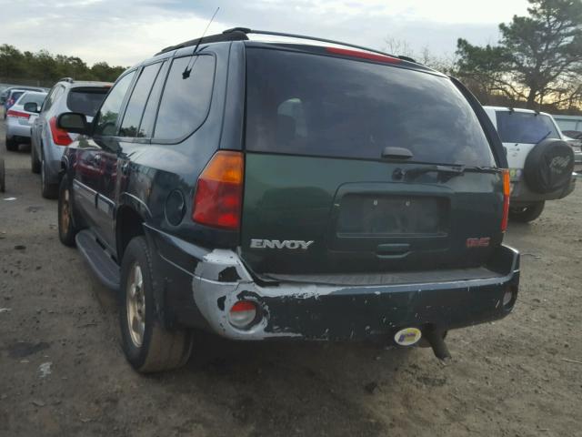 1GKDT13S622245215 - 2002 GMC ENVOY GREEN photo 3