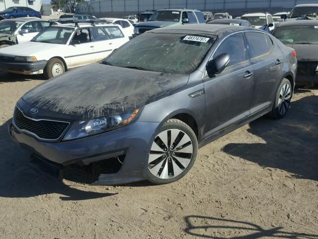 KNAGR4A69B5126083 - 2011 KIA OPTIMA SX GRAY photo 2