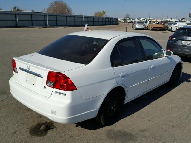 JHMES96673S032094 - 2003 HONDA CIVIC HYBR WHITE photo 4