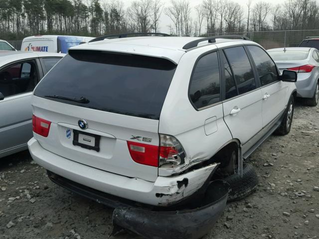 5UXFA13584LU25652 - 2004 BMW X5 3.0I WHITE photo 4