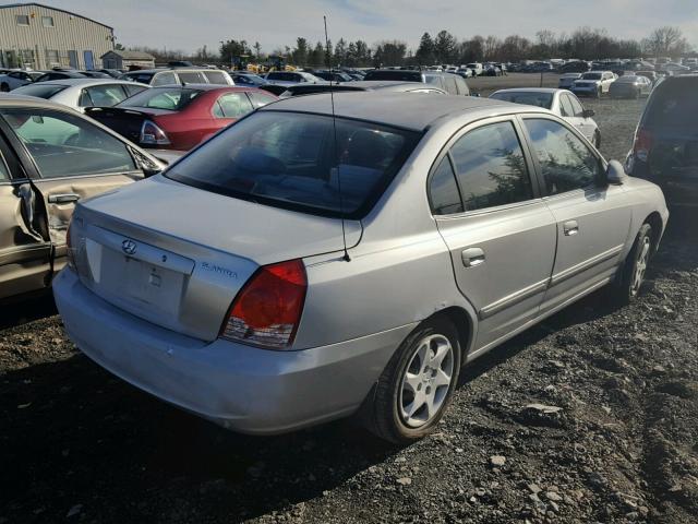 KMHDN46D14U856633 - 2004 HYUNDAI ELANTRA GL SILVER photo 4