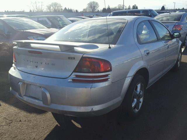 1B3EL46R25N527320 - 2005 DODGE STRATUS SX SILVER photo 4