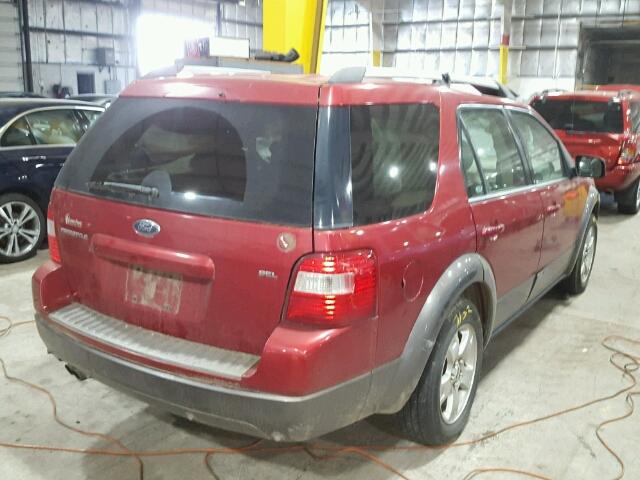 1FMDK02135GA33473 - 2005 FORD FREESTYLE RED photo 4