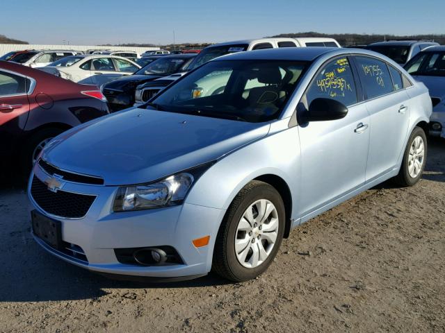 1G1PC5SH3C7129926 - 2012 CHEVROLET CRUZE LS BLUE photo 2