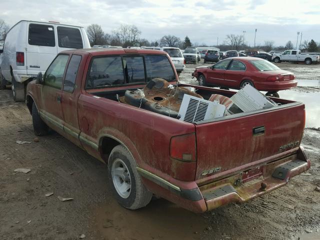 1GCCS19X9V8161470 - 1997 CHEVROLET S TRUCK S1 MAROON photo 3