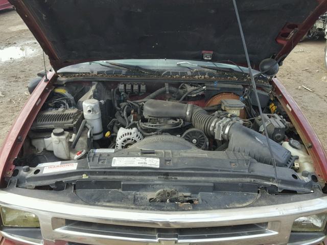 1GCCS19X9V8161470 - 1997 CHEVROLET S TRUCK S1 MAROON photo 7