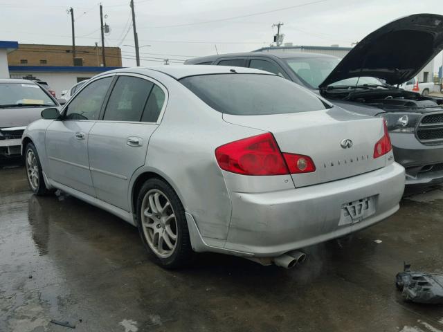 JNKCV51E26M514101 - 2006 INFINITI G35 SILVER photo 3