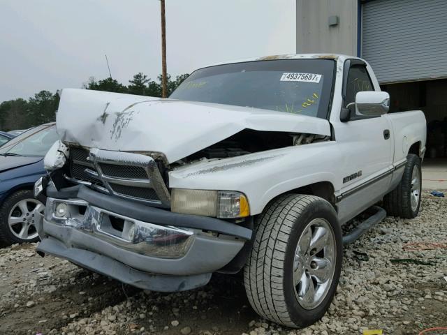 1B7HC16YXTS582212 - 1996 DODGE RAM 1500 WHITE photo 2