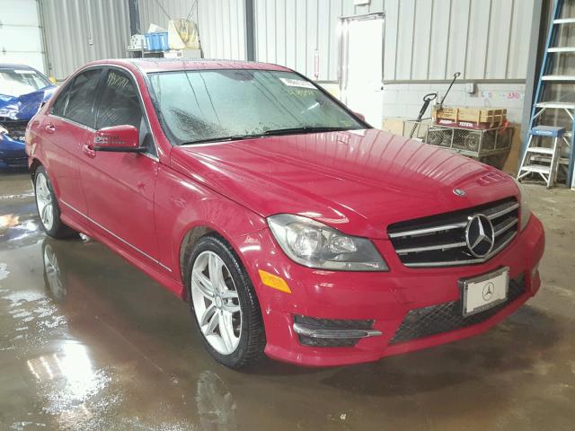 WDDGF8AB0ER322545 - 2014 MERCEDES-BENZ C 300 4MAT RED photo 1