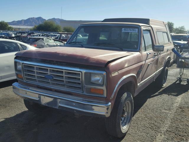 1FTHF26L8GKA84324 - 1986 FORD F250 BROWN photo 2