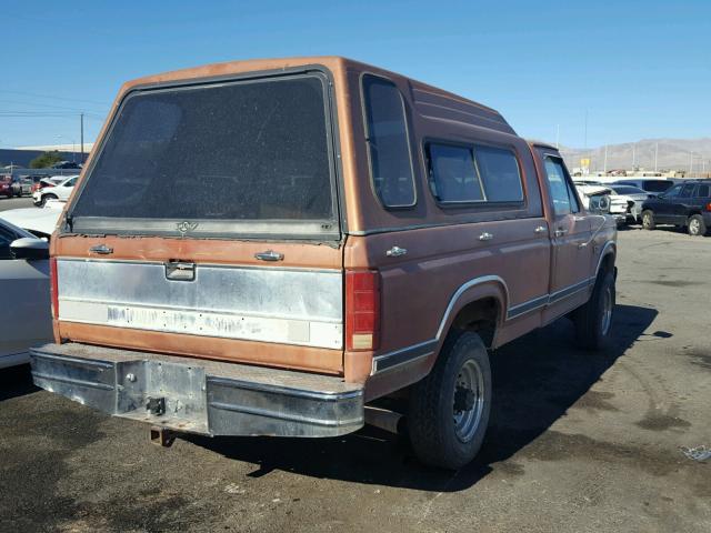 1FTHF26L8GKA84324 - 1986 FORD F250 BROWN photo 4