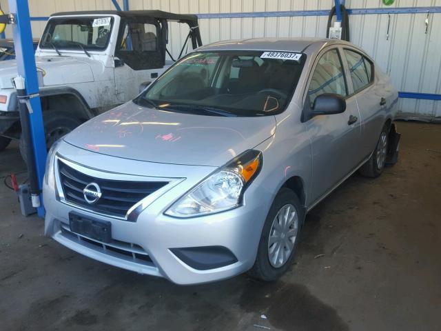 3N1CN7AP3FL803211 - 2015 NISSAN VERSA S SILVER photo 2