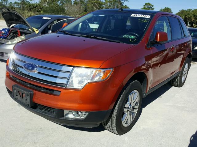 2FMDK49C37BB70938 - 2007 FORD EDGE SEL P ORANGE photo 2