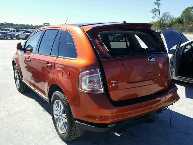 2FMDK49C37BB70938 - 2007 FORD EDGE SEL P ORANGE photo 3