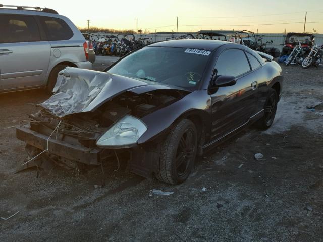 4A3AC84H13E121991 - 2003 MITSUBISHI ECLIPSE GT BLACK photo 2