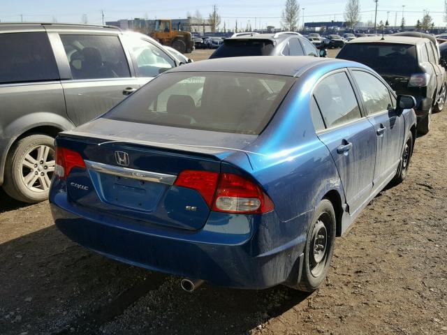 2HGFA1F67BH004541 - 2011 HONDA CIVIC LX-S BLUE photo 4