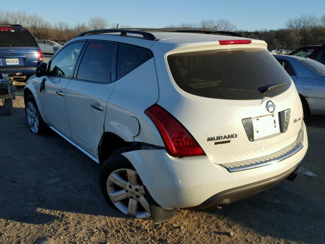 JN8AZ08W17W653547 - 2007 NISSAN MURANO SL WHITE photo 3