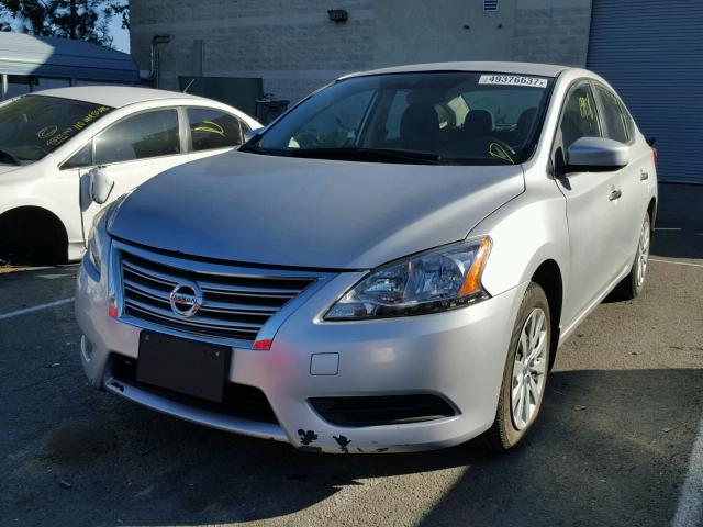 3N1AB7APXGL652773 - 2016 NISSAN SENTRA S SILVER photo 2