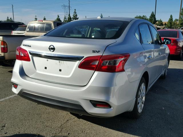 3N1AB7APXGL652773 - 2016 NISSAN SENTRA S SILVER photo 4