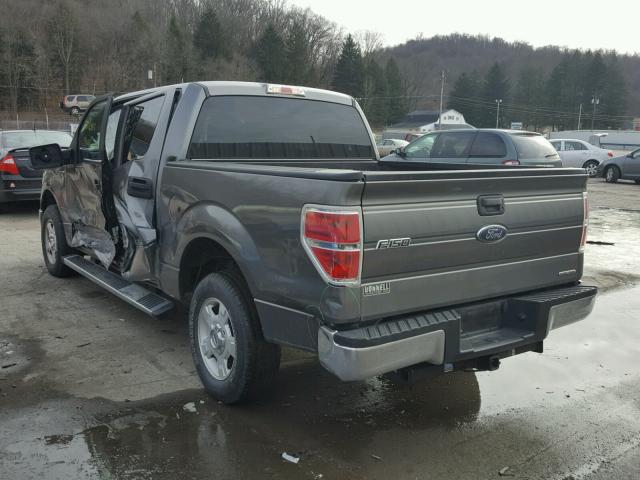 1FTFW1CF3DFD49543 - 2013 FORD F150 SUPER GRAY photo 3