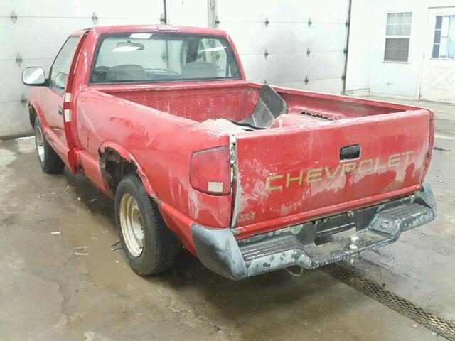 1GCCS14X0T8201150 - 1996 CHEVROLET S TRUCK S1 RED photo 3