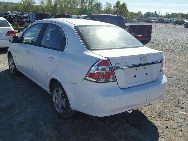 KL1TD5DE5AB090117 - 2010 CHEVROLET AVEO LS WHITE photo 3