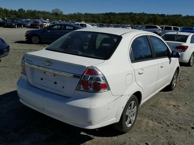 KL1TD5DE5AB090117 - 2010 CHEVROLET AVEO LS WHITE photo 4