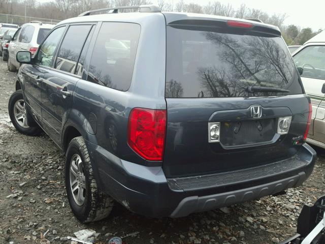 5FNYF18635B048410 - 2005 HONDA PILOT EXL GRAY photo 3