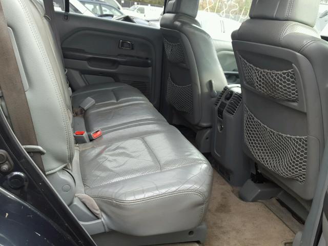 5FNYF18635B048410 - 2005 HONDA PILOT EXL GRAY photo 6