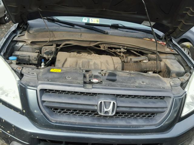 5FNYF18635B048410 - 2005 HONDA PILOT EXL GRAY photo 7