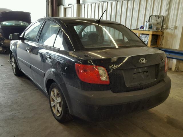 KNADE223096550750 - 2009 KIA RIO BASE BLACK photo 3