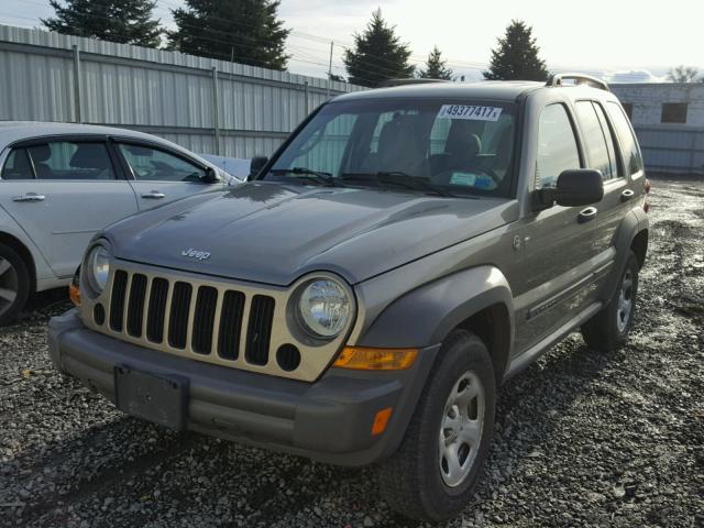 1J4GL48K27W716466 - 2007 JEEP LIBERTY SP TAN photo 2