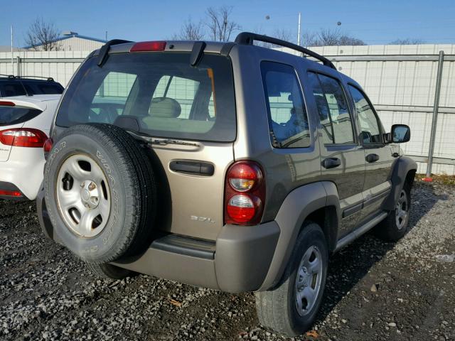 1J4GL48K27W716466 - 2007 JEEP LIBERTY SP TAN photo 4