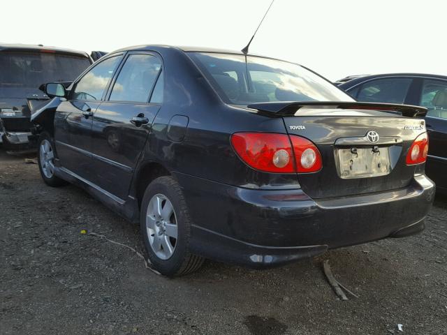 2T1BR30E25C385621 - 2005 TOYOTA COROLLA CE BLACK photo 3