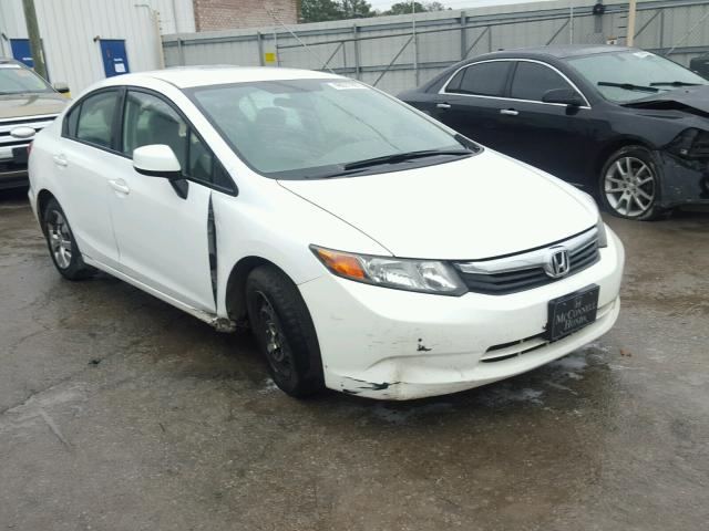 19XFB2F51CE084554 - 2012 HONDA CIVIC LX WHITE photo 1