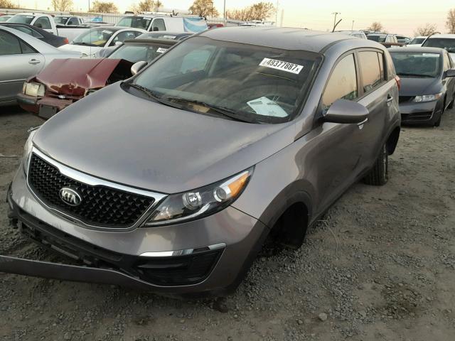 KNDPB3AC5F7683073 - 2015 KIA SPORTAGE L GRAY photo 2