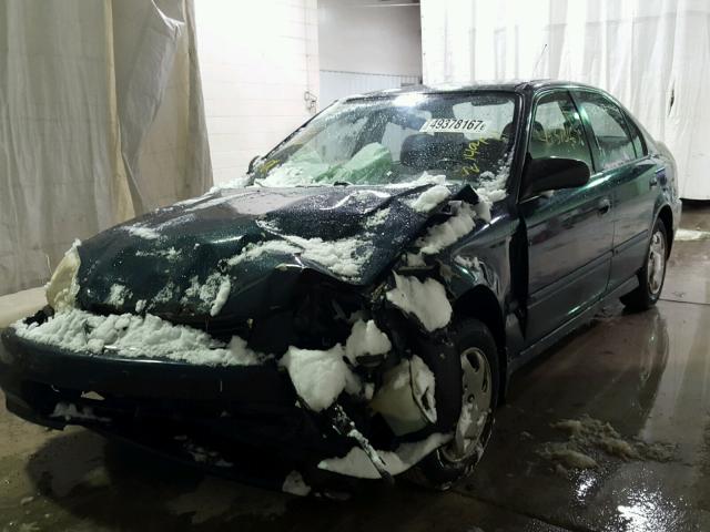 1HGEJ6673TL000590 - 1996 HONDA CIVIC LX GREEN photo 2