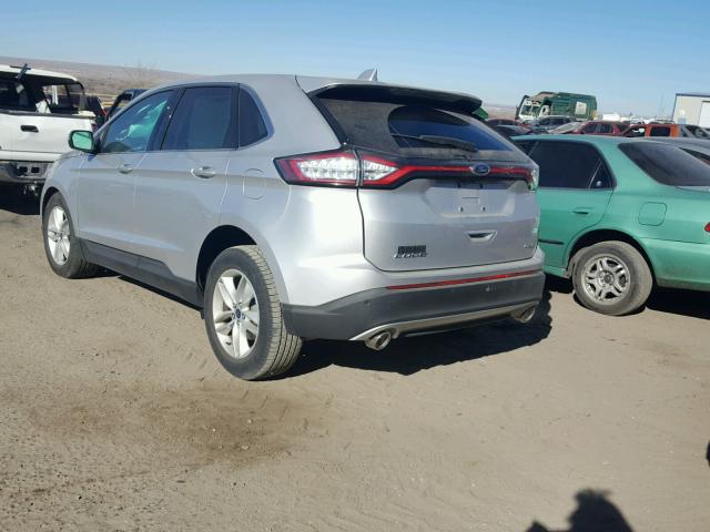 2FMTK3J89FBB38796 - 2015 FORD EDGE SEL SILVER photo 3