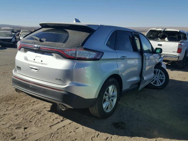 2FMTK3J89FBB38796 - 2015 FORD EDGE SEL SILVER photo 4