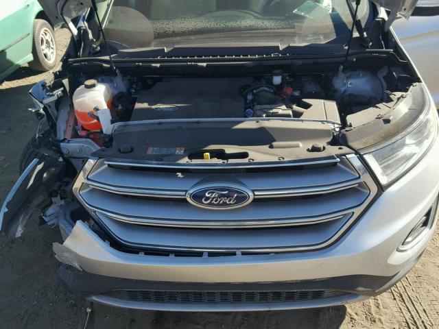 2FMTK3J89FBB38796 - 2015 FORD EDGE SEL SILVER photo 7