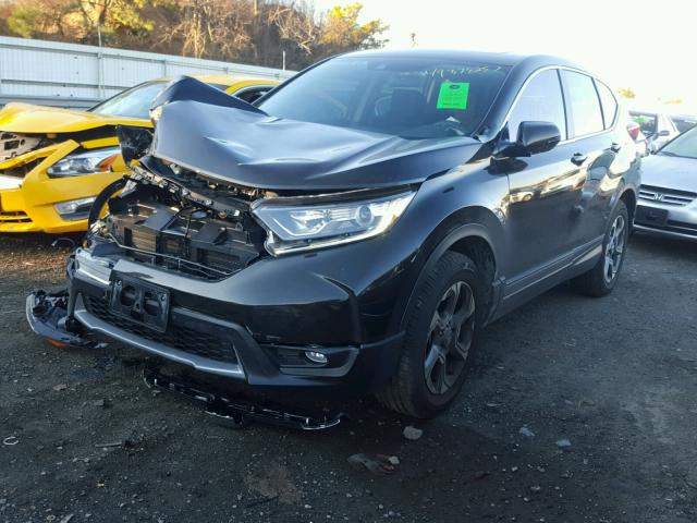 2HKRW2H54HH679660 - 2017 HONDA CR-V EX GREEN photo 2