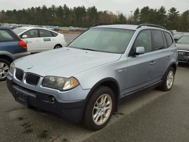 WBXPA73404WB29724 - 2004 BMW X3 2.5I BLUE photo 2