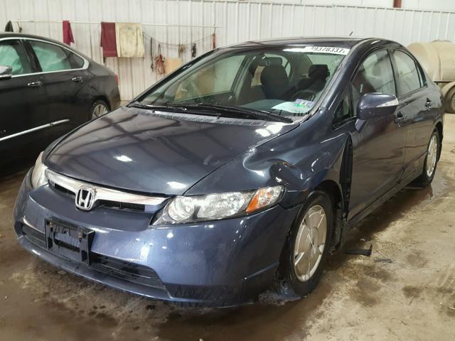 JHMFA36216S005866 - 2006 HONDA CIVIC HYBR BLUE photo 2