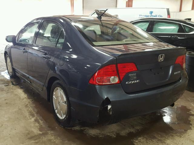 JHMFA36216S005866 - 2006 HONDA CIVIC HYBR BLUE photo 3