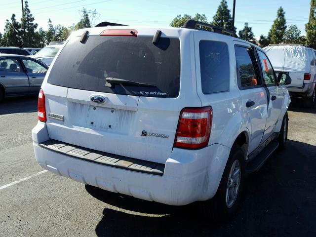 1FMCU49H98KD90142 - 2008 FORD ESCAPE HEV WHITE photo 4