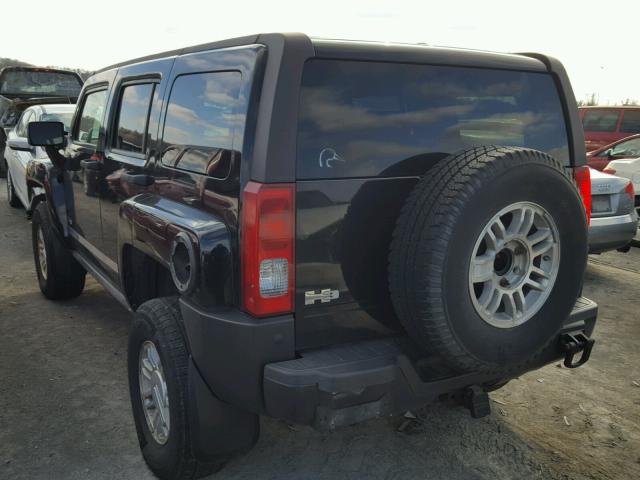 5GTDN13E378222889 - 2007 HUMMER H3 BLACK photo 3