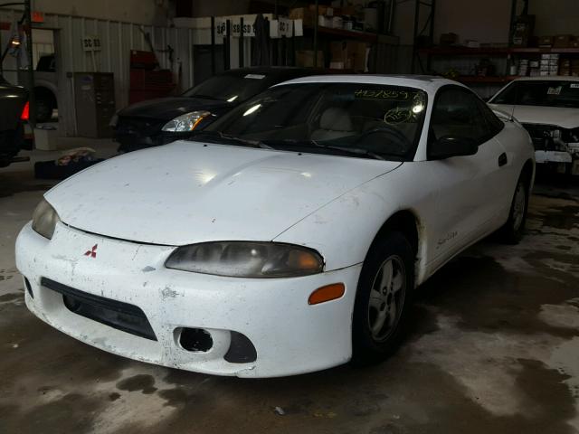 4A3AK34Y8XE062997 - 1999 MITSUBISHI ECLIPSE RS WHITE photo 2