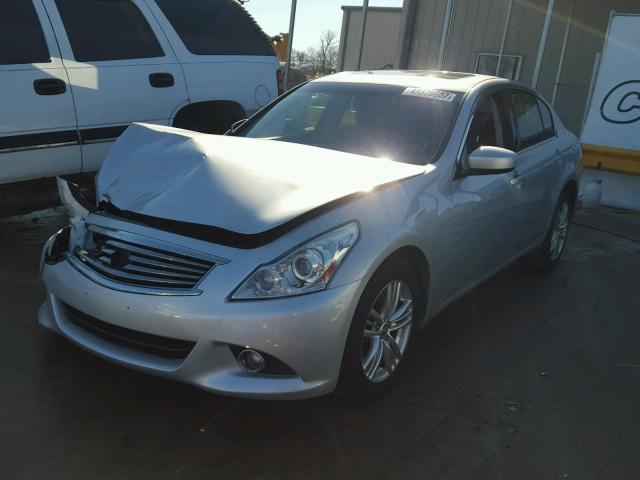 JN1CV6AR6AM254548 - 2010 INFINITI G37 SILVER photo 2